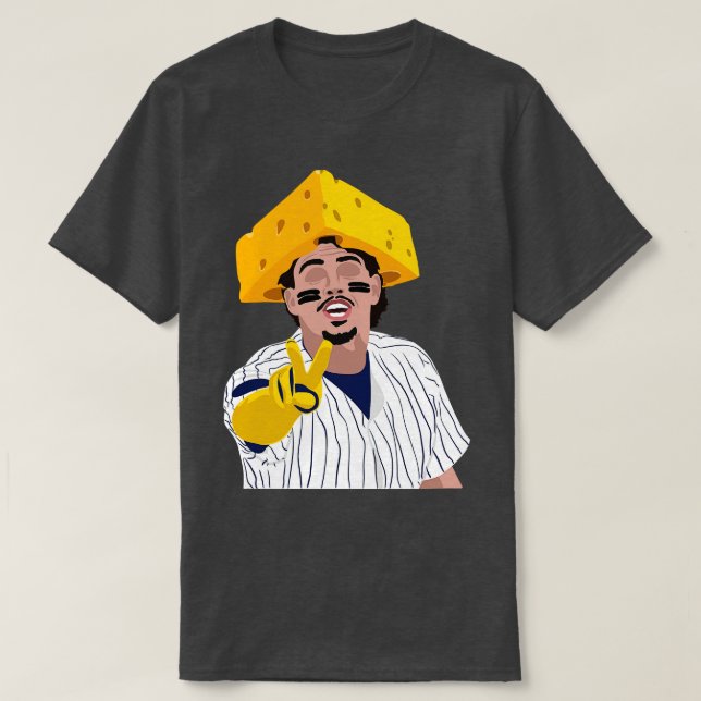 Camiseta Yelich e o cheesehead (Frente do Design)