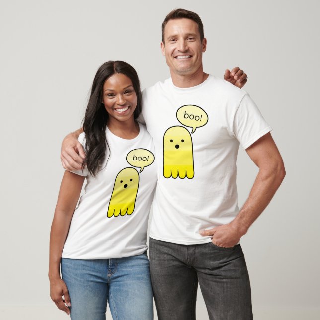 Camiseta Yellow Boo Ghost Halloween (Unissex)