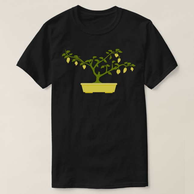 Camiseta Yellow Chili Bonsai in Yellow Bonsai Pote (Frente do Design)