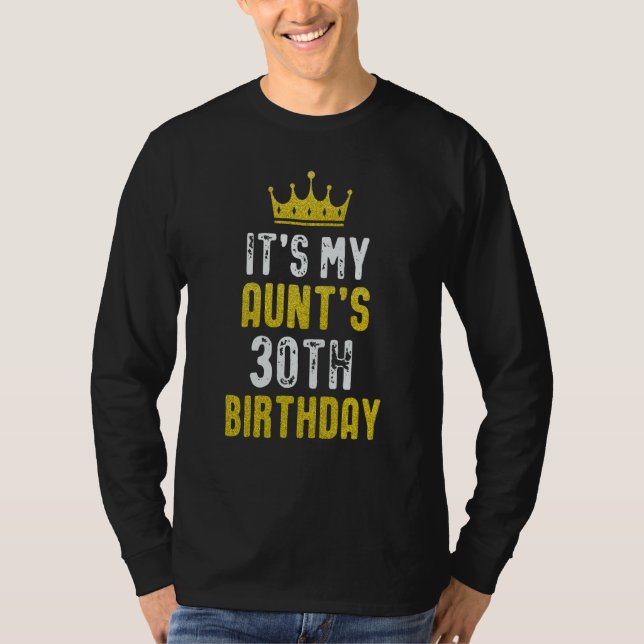 Camiseta Yellow Crown 30th Bday For Aunt From Niece Nephew (Frente)