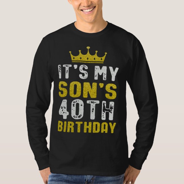 Camiseta Yellow Crown 40th Bday For Son From Mom Dad (Frente)