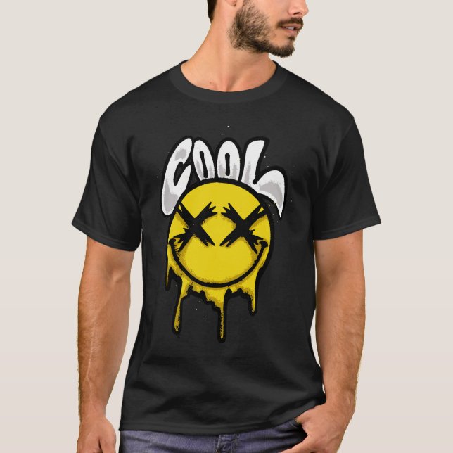Camiseta Yellow Dripping Smile streetwear (Frente)