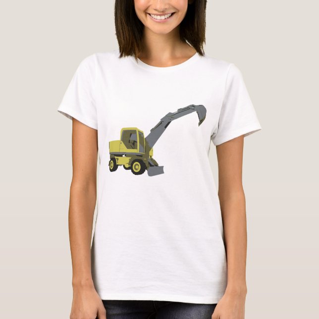 Camiseta Yellow Excavator Construction Machinery (Frente)