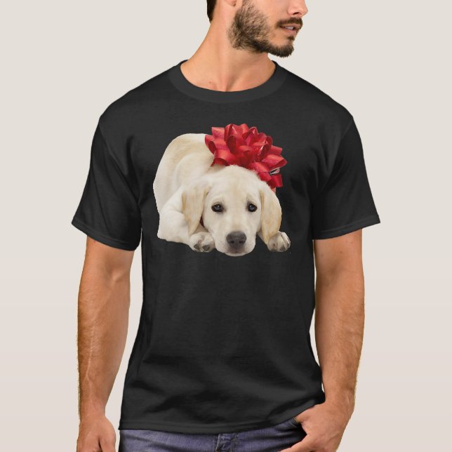 Camiseta Yellow Labrador Retriever Puppy Photo Relaxed Fit (Frente)