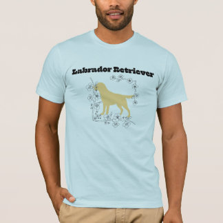 Camiseta Yellow Labrador Silhouette with White Blossom Fram