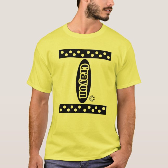 Camiseta Yellow Lemon Crayon Box Halloween Casal (Frente)