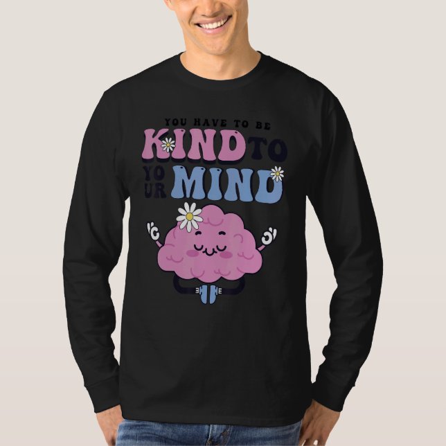 Camiseta Yellow Mental Health Awareness  Kind To Your Mind  (Frente)