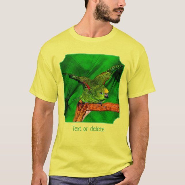 Camiseta Yellow Naped Amazon Parrot Animal Art  (Frente)