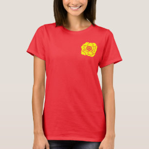 Camiseta Yellow Peony Flower