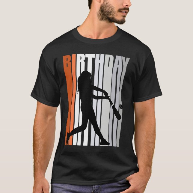 Camiseta Yellow Retro Softball Baseball Base Run Girls Teen (Frente)