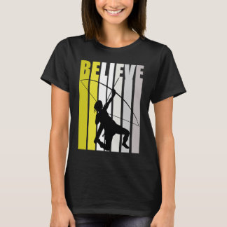 Camiseta Yellow Retro Womens Acredita em Archery Motivation