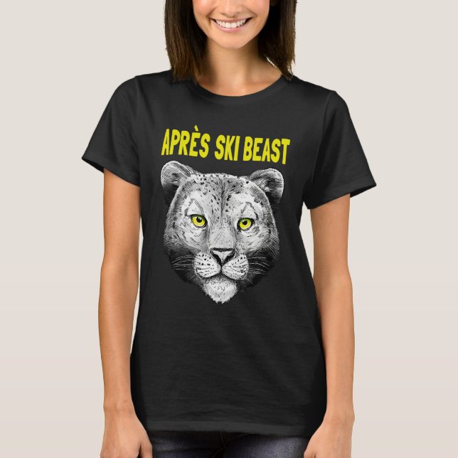 Camiseta Yellow Style Apres Ski Snow Leopard (Frente)