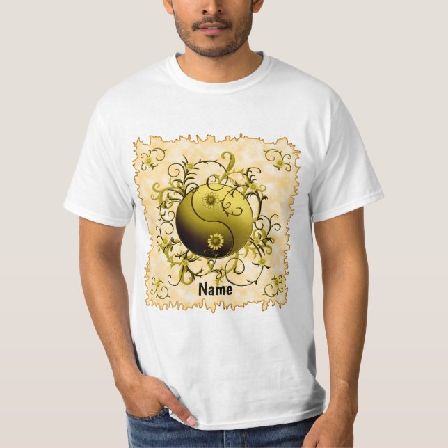 Camiseta Yellow Tribal Yin Yang (Frente)