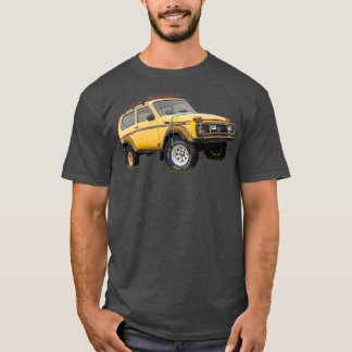 Camiseta Yellow wrecked and abandoned Lada Niva car