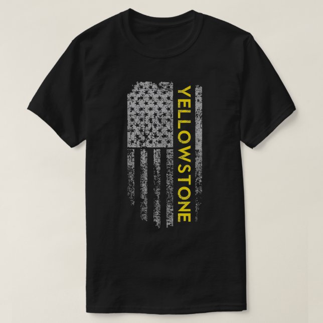 Camiseta Yellowstone American Flag (Frente do Design)