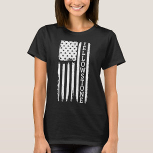 Camiseta Yellowstone American Flag Patriótico EUA Yellowsto