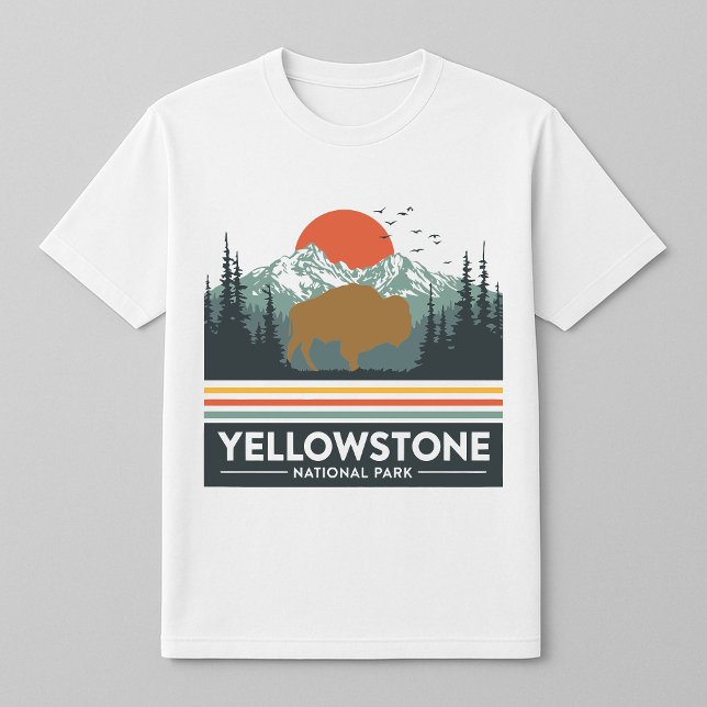 Camiseta Yellowstone Bison Sunset T Shirt (Criador carregado)