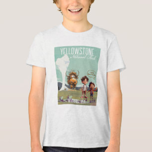 Camiseta Yellowstone crianças engraçadas bisão búf