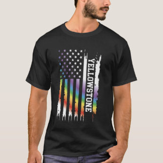 Camiseta Yellowstone Estados Unidos aflita o arco-íris com 