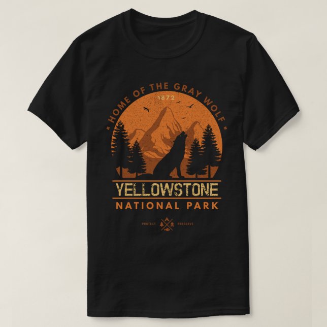 Camiseta Yellowstone Manga Longa Cinza Selvagem Ui (Frente do Design)