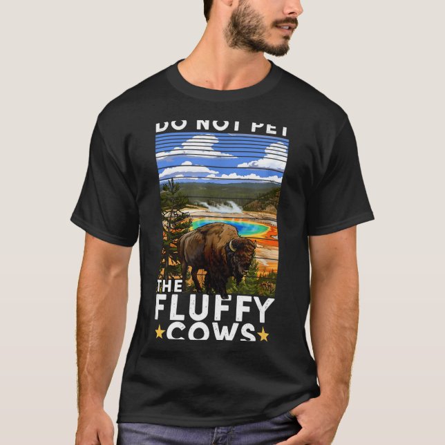 Camiseta Yellowstone National Park Bison Do Not Pet The Flu (Frente)