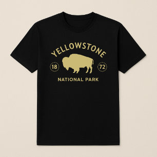 Camiseta Yellowstone National Park Bison Estabeleceu 1872