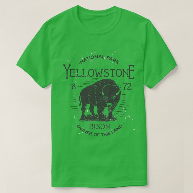 Camiseta Yellowstone National Park Bison Proprietário desta (Frente do Design)