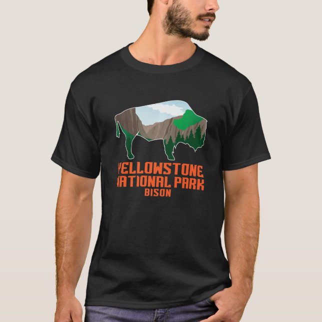 Camiseta Yellowstone National Park Bison Yellowstone (Frente)