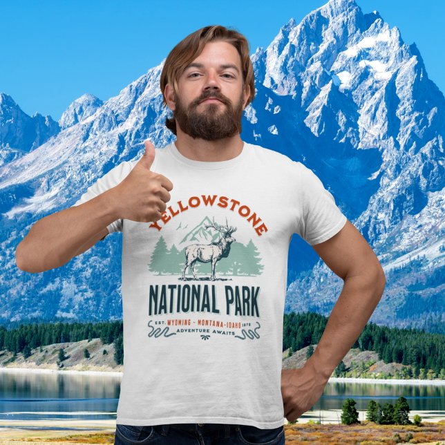 Camiseta Yellowstone National Park Cute Landscape (Criador carregado)