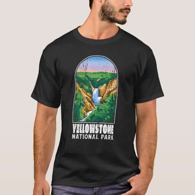 Camiseta Yellowstone National Park Eua Men Women Camp Hi (Frente)
