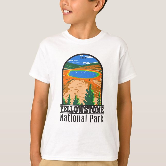 Camiseta Yellowstone National Park Grand Prismatic Primaver (Frente)