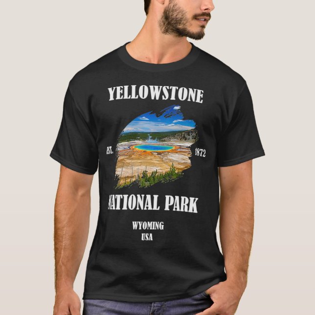 Camiseta Yellowstone National Park - Grand Prismatic Wyomin (Frente)