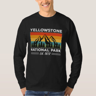 Camiseta Yellowstone National Park Hiking Camping Retro