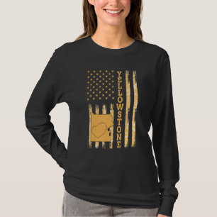 Camiseta Yellowstone National Park Map America Flag