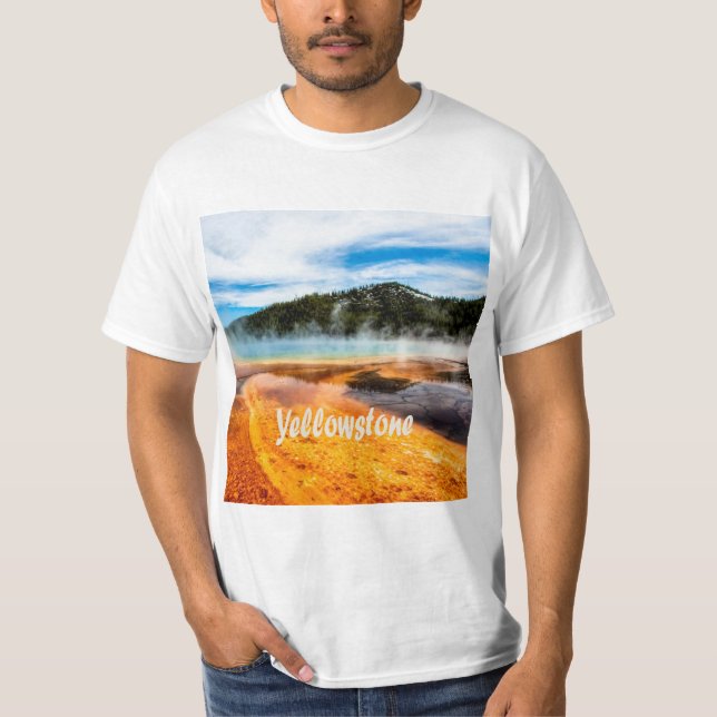 Camiseta Yellowstone National Park Monta Animais Naturais (Frente)