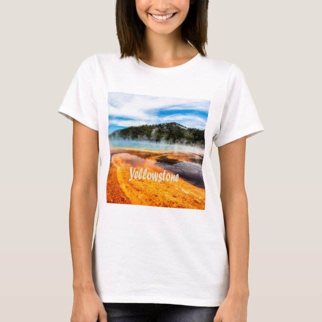 Camiseta Yellowstone National Park Monta Animais Naturais (Frente)