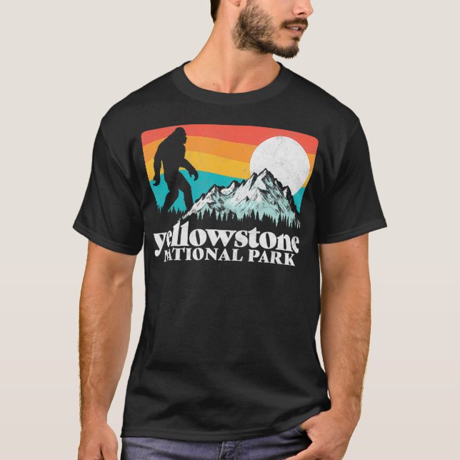 Camiseta Yellowstone National Park Montanhas Bigfoot (Frente)