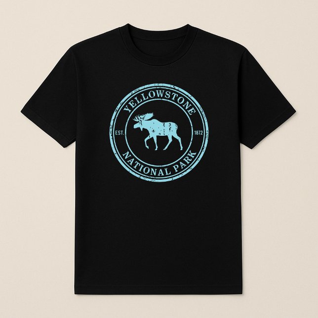 Camiseta Yellowstone National Park Moose Crachá (Criador carregado)