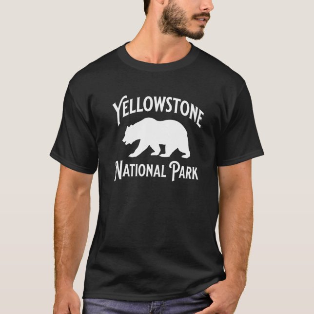 Camiseta Yellowstone National Park Wyoming Hike Bear Outdoo (Frente)