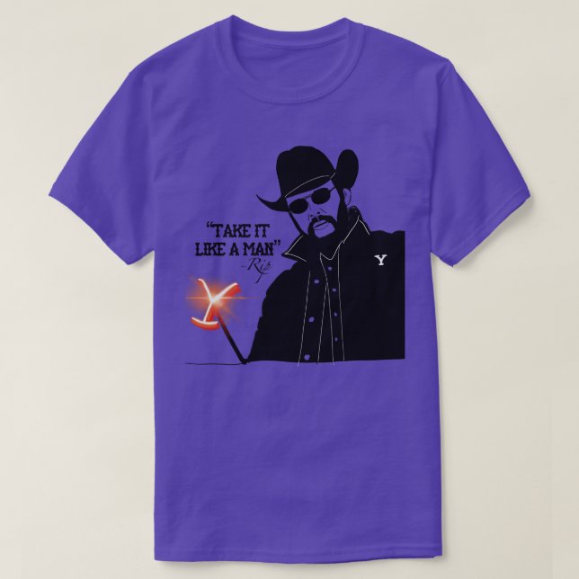 Camiseta Yellowstone RIP Tome-o como um homem saia (Frente do Design)