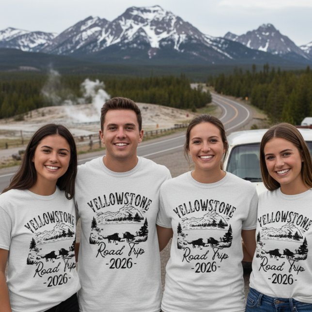Camiseta Yellowstone Road Trip 2026 Family Vacation Shirt (Yellowstone Road Trip 20256 Family Vacation Shirt)