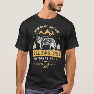 Camiseta Yellowstone T shirt National Park Cinza Wolf - Vin