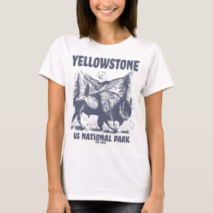 Camiseta Yellowstone US National Park 1872 Bison Mountain T