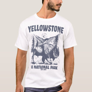 Camiseta Yellowstone US National Park 1872 Bison Mountain T