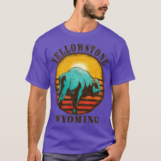 Camiseta Yellowstone US National Park Wyoming Bison Hiking