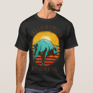Camiseta Yellowstone US National Park Wyoming Bison Hiking