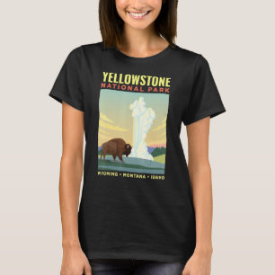Camiseta Yellowstone USA National Park Bison Vintage