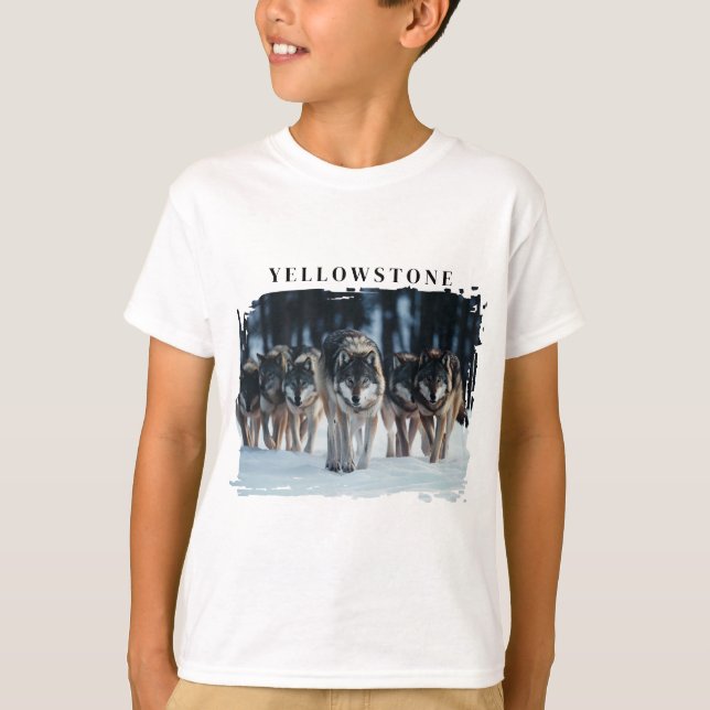 Camiseta Yellowstone Wolves Kids (Frente)