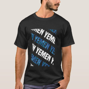 Camiseta Yemen Camo Pattern Blue Camouflage