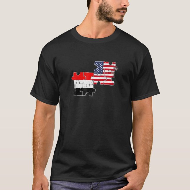 Camiseta Yemen USA Yemeni American Flag (Frente)